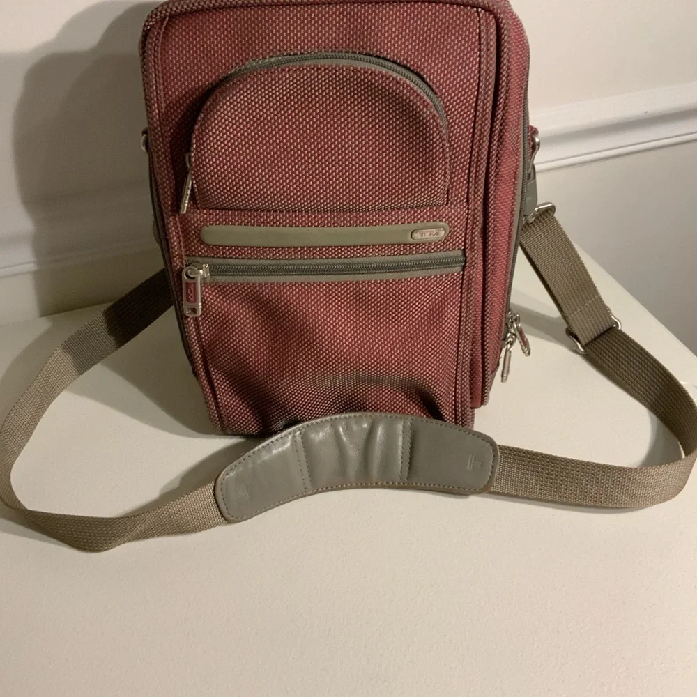 Tumi Men's Alpha Crossbody/Messenger/Travel Bag -Red Ballistic Nylon
